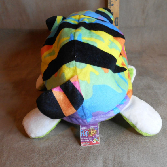 Flip a Zoo Toby Turtle & Gildy Tiger 2-in-1 Plush Large 16" FlipAZoo - Picture 10 of 13